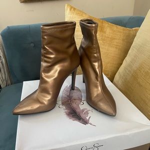 Jessica Simpson Gold Booties